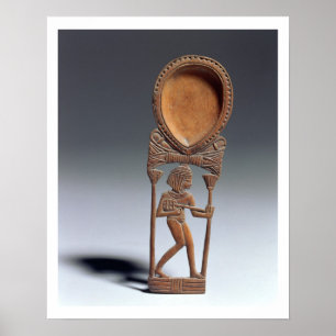 Póster Cuchara cosmética con una figura de un lutenist,