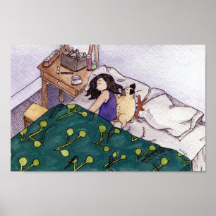 Póster Cucharear barro amasado