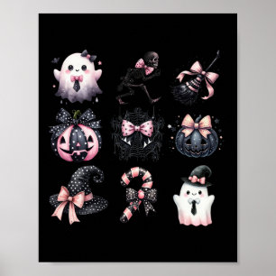 Póster Cuchilla Coquette Halloween dobla Halloween rosa n
