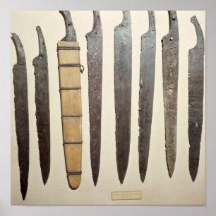 Póster Cuchillas del hierro de Viking para las espadas