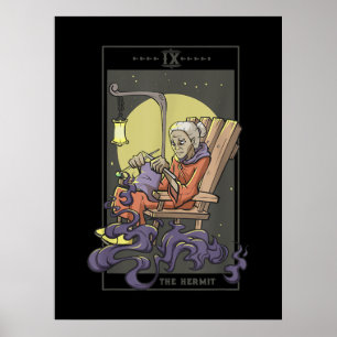 Póster Cuchillo de croqueta de la tarjeta de tarot de cos