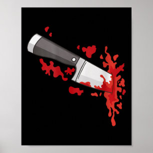 Póster Cuchillo En El Ck Halloween Asesinato Costume