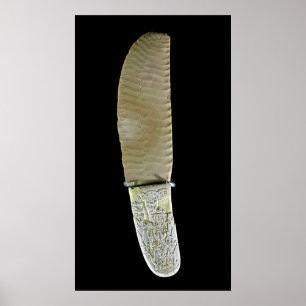 Póster Cuchillo tallado con escenas de batalla