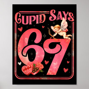 Póster Cud Dice 67 Chistoso Día de San Valentín Seis Siet