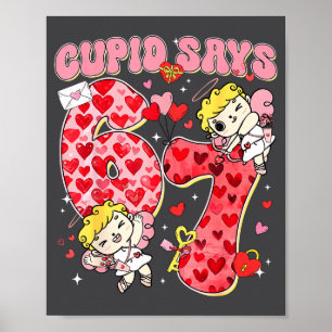 Póster Cud Dice 67 Divertido San Valentín Seis Siete Cora