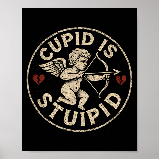 Póster Cud Is Stud Hate Valentines Anti Valentine Stud Cu (Frente)