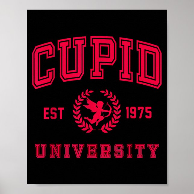Póster Cud University Cute Cherub Valentines Day Crest  (Frente)