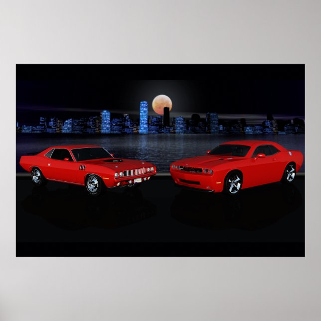 Póster Cuda y Challenger (Frente)