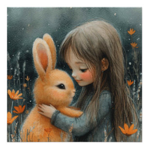 Póster Cuddle Bunny: Un Poco de Fantasía Bunny