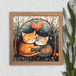 Póster Cuddle Snuggys y Kitty Love Poster Wall Art