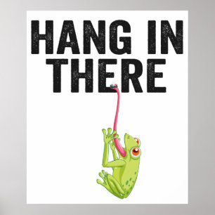 Póster Cuelga ahí un regalo divertido de Frog para el ama