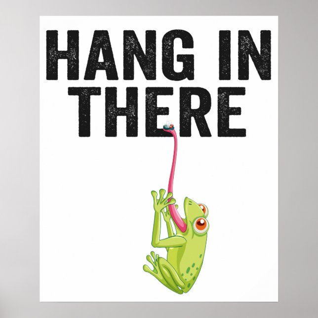 Póster Cuelga ahí un regalo divertido de Frog para el ama (Frente)