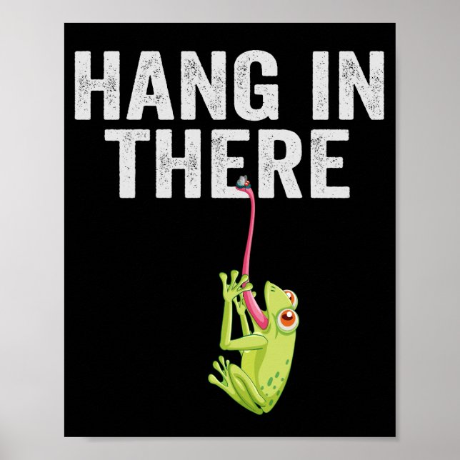Póster Cuelga ahí un regalo divertido de Frog para el ama (Frente)