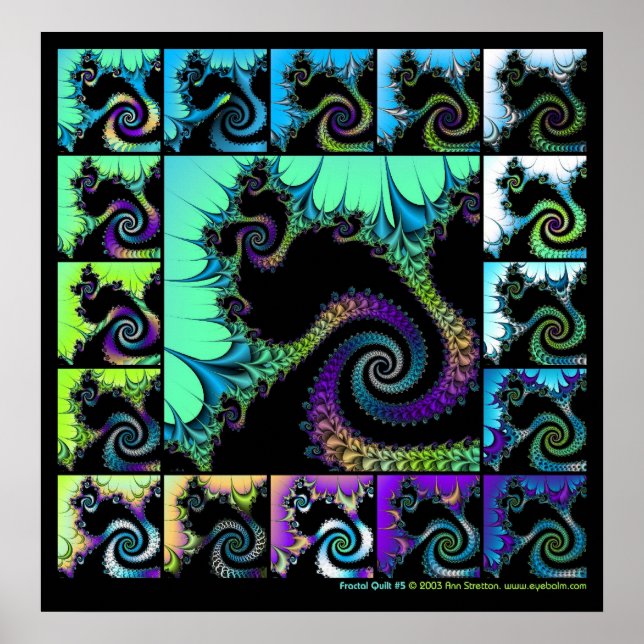 Póster Cuello fractal #5 (Frente)