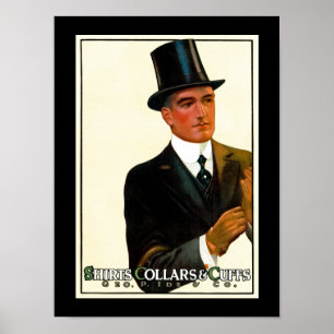 Póster Cuellos y puños del camisetas de los caballeros