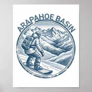 Póster Cuenca de Arapahoe Snowboarder