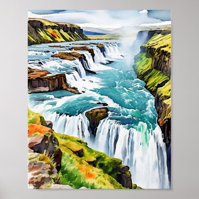 Póster Cuenca de Gullfoss (Frente)