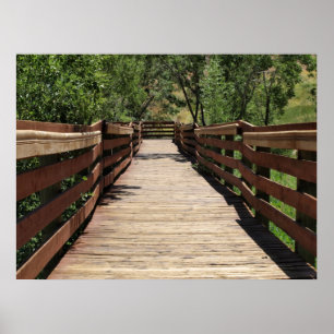 Póster Cuenca del Calico, cañón de roca roja, sendero par
