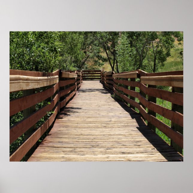 Póster Cuenca del Calico, cañón de roca roja, sendero par (Frente)