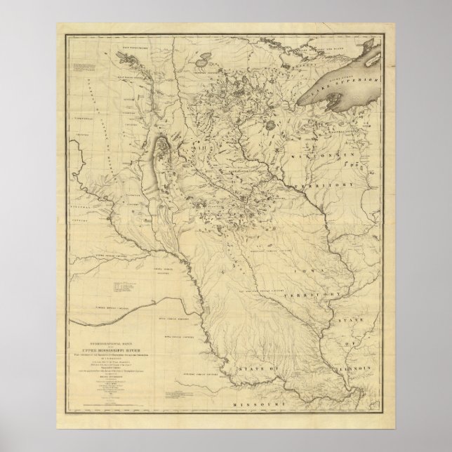 Póster Cuenca hidrográfica del río Misisipi (Frente)