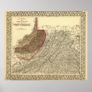 Póster Cuencas carboníferas en Virginia Occidental
