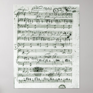 Póster Cuenta manuscrita para el 'Hektors mentido