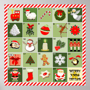Póster Cuenta regresiva de Navidad