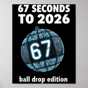 Póster Cuenta regresiva divertida para la caída de la bol