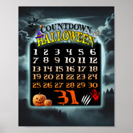 Póster Cuenta regresiva para Halloween