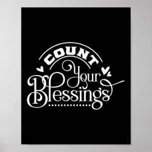 Póster Cuente sus bendiciones, Inspiradoras, motivacional