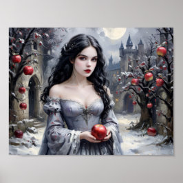 Póster Cuento de Blancanieves y la manzana