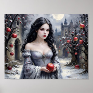 Póster Cuento de Blancanieves y la manzana
