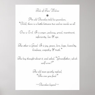 Póster Cuento de dos lobos