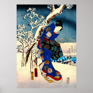 Póster Cuento de Genji 1853 dejado