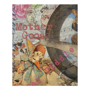 Póster Cuento de Hadas de la Rima Infantil de Mamá Oca