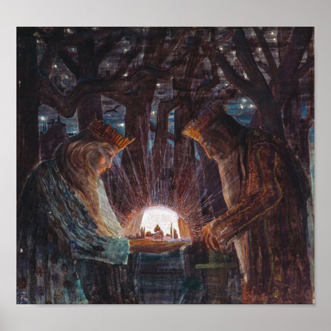 Póster Cuento de hadas de los reyes | Mikalojus Ciurlioni (Frente)
