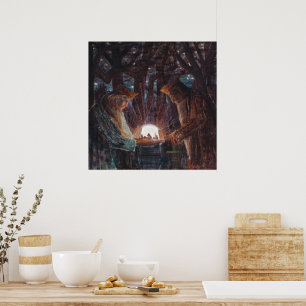 Póster Cuento de hadas de reyes   Mikalojus Ciurlionis  