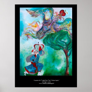 PÓSTER CUENTO DE HADAS TURCO / FÉNIX Y ARQUERO