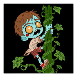 Póster Cuento de hadas Zombie Jack y las habichuelas mági