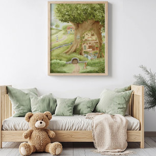 Póster Cuento de la casa del árbol caprichosa 