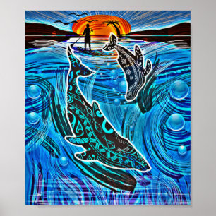 Póster Cuento de las ballenas