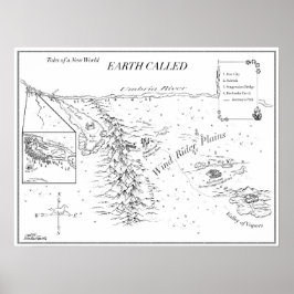Póster Cuentos de un nuevo mapa mundial - LA TIERRA LLAMA