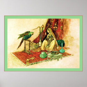 Póster Cuentos populares del Bello Artes del vintage del
