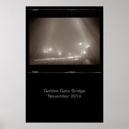 Póster Cuer Poster de Golden Gate Bridge en noviembre de