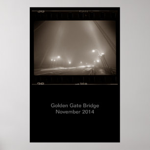 Póster Cuer Poster de Golden Gate Bridge en noviembre de 