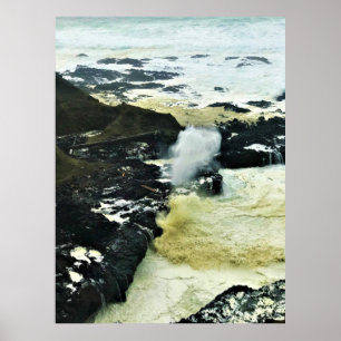 Póster Cuerno de spouting, Cabo Perpetua, Costa de Oregón