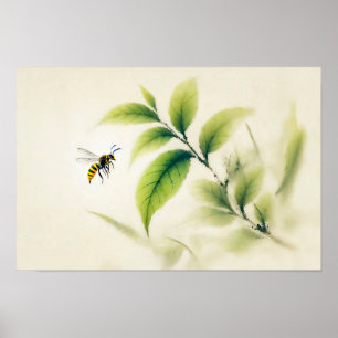 Póster Cuerno de tinta chino en Poster de sucursal