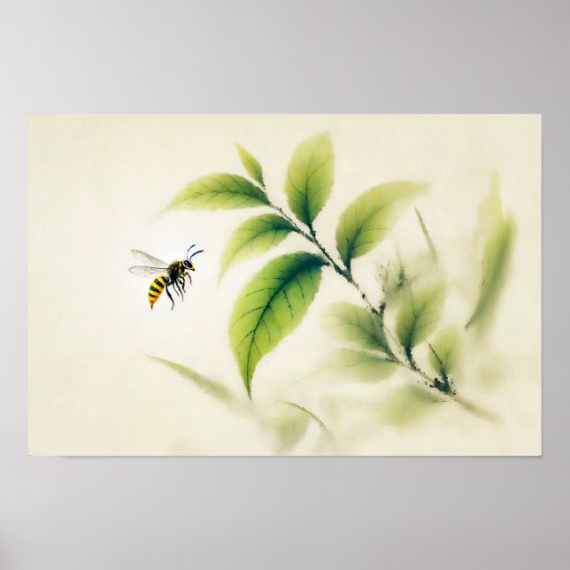 Póster Cuerno de tinta chino en Poster de sucursal (Frente)