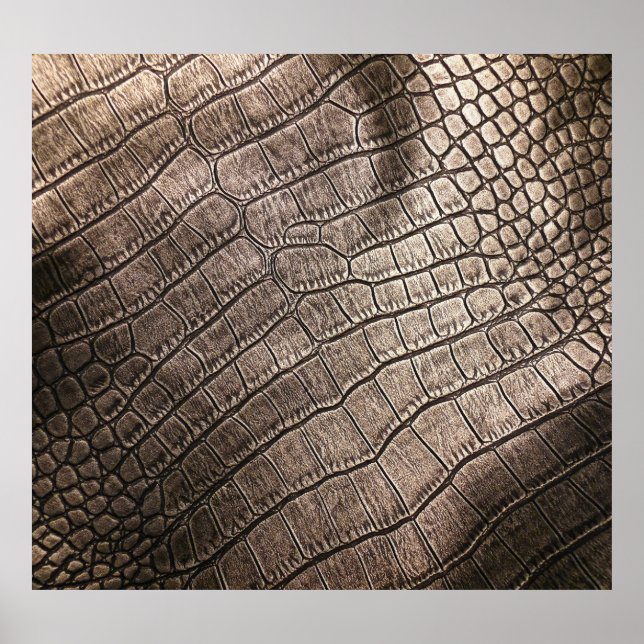 Póster Cuero elegante de primer plano: patrón texturado (Frente)