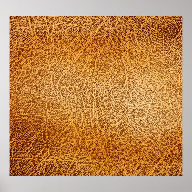 Póster Cuero marrón: se cierra textura detallada (Frente)